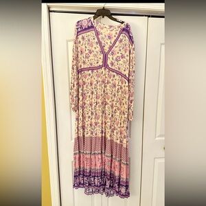 Spell & Gypsy X Free People lavender Portobello Road gown Sz Lg